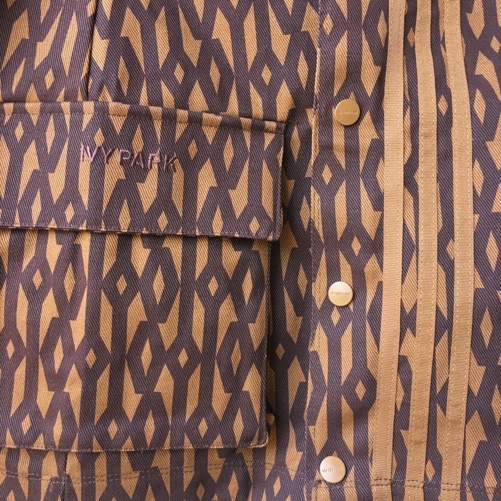 RARE NWT IVY PARK x Adidas Monogram Cargo Mini Skirt Brown Tan Size 1X - Picture 10 of 13